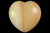 1.6" Polished Orange Calcite Heart - Photo 3